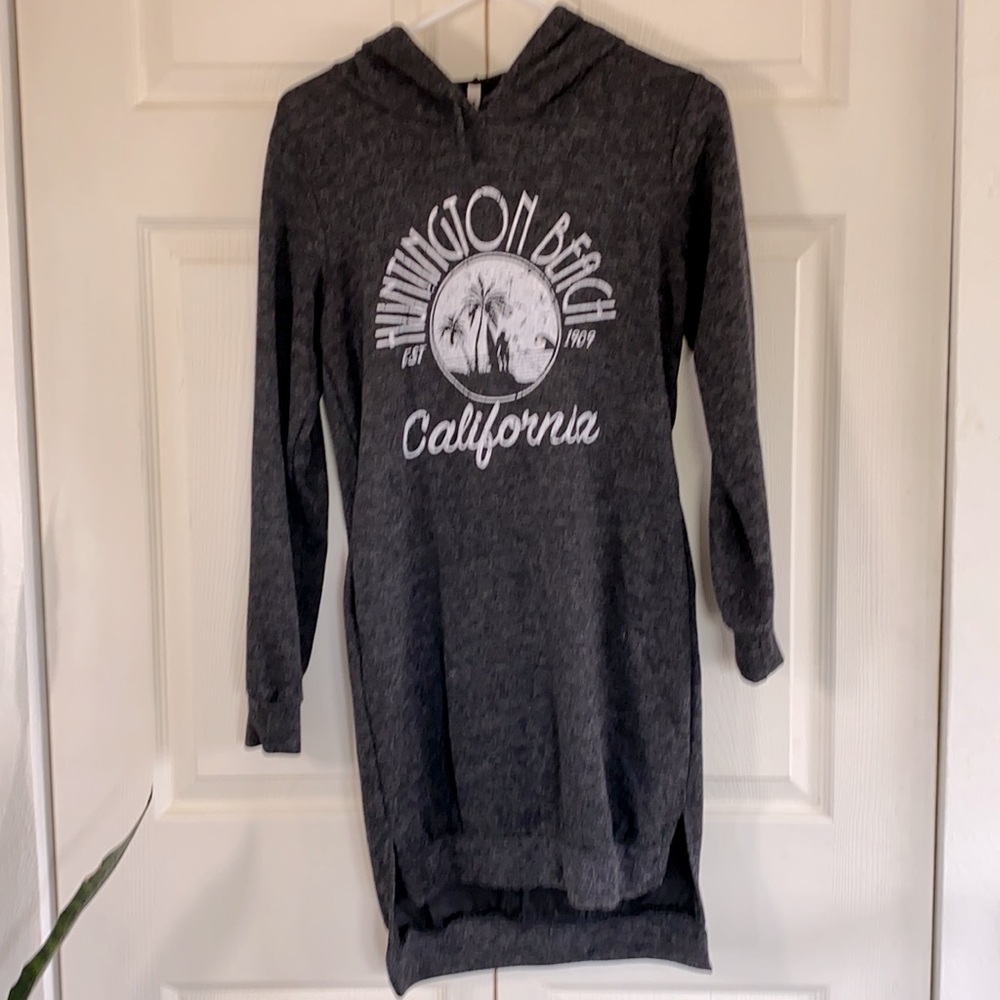 Huntington Beach California Hoodie Swim Dress